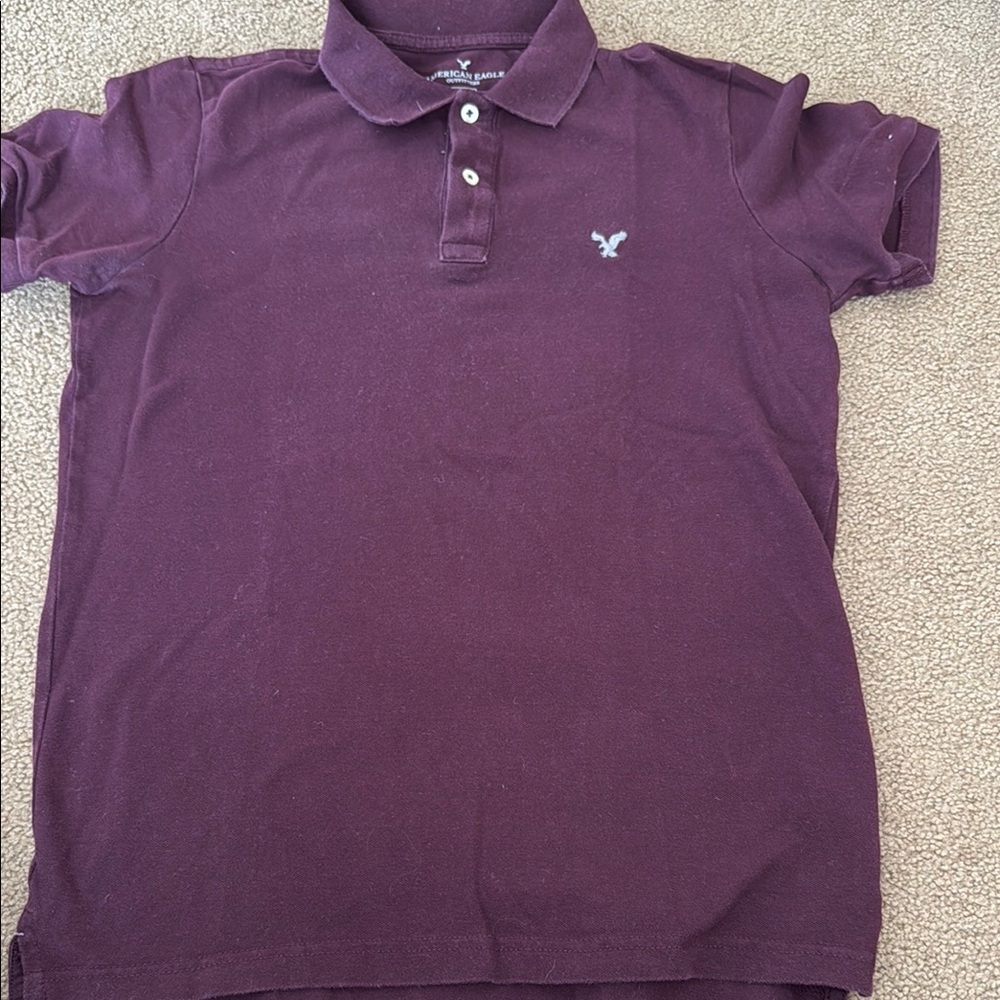 American Eagle burgandy Polo Shirt
